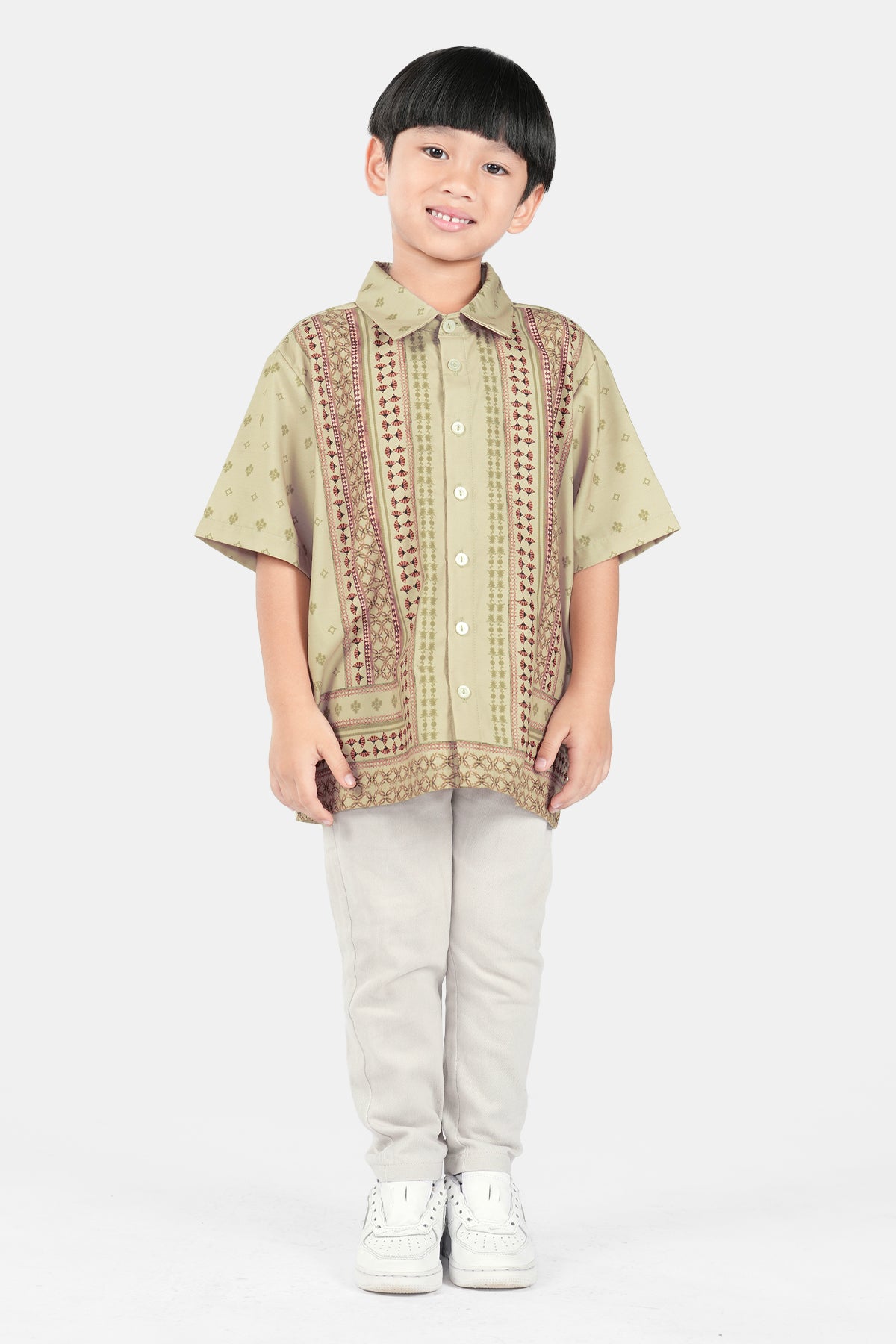 Imperial Mughal Kids Shirt - Brown