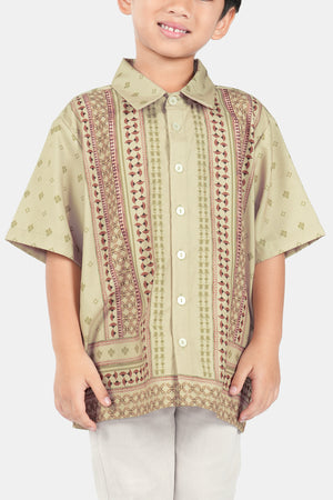 Imperial Mughal Kids Shirt - Brown