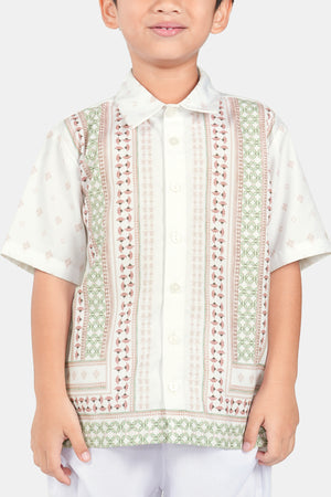 Imperial Mughal Kids Shirt - White