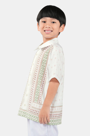 Imperial Mughal Kids Shirt - White
