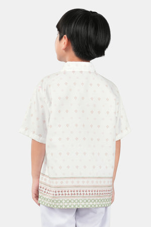 Imperial Mughal Kids Shirt - White