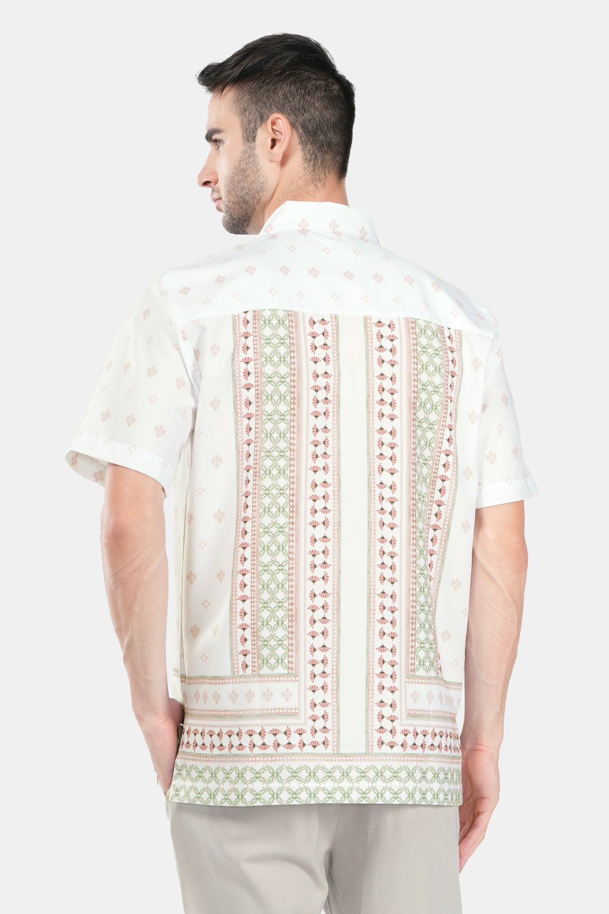 Imperial Mughal Men Shirt - White
