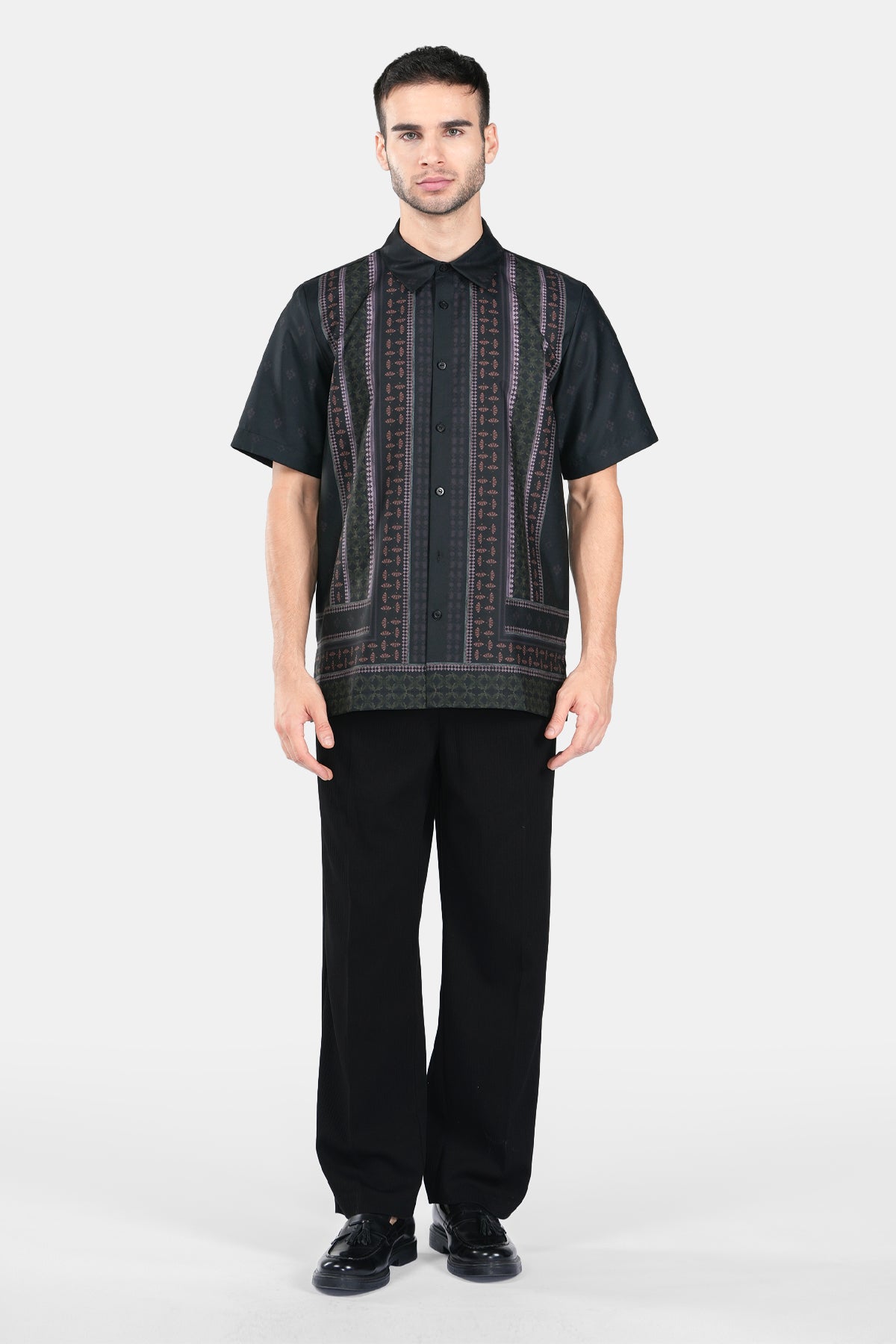 Imperial Mughal Men Shirt - Black