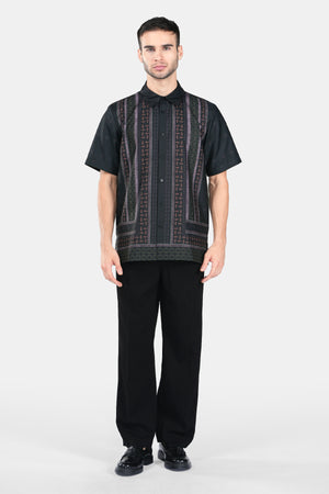 Imperial Mughal Men Shirt - Black