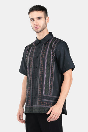 Imperial Mughal Men Shirt - Black