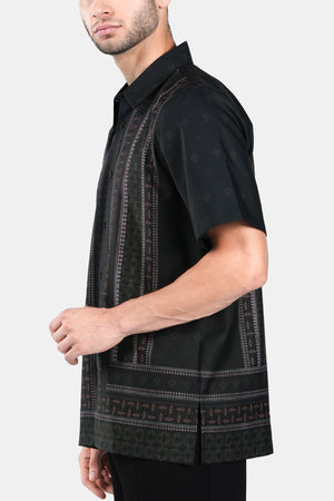 Imperial Mughal Men Shirt - Black