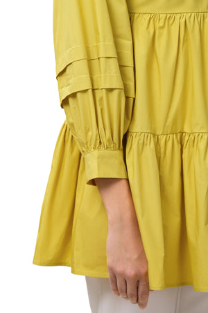 Anesly Tiered Blouse - Mustard