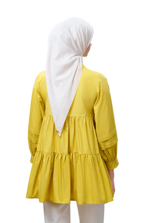 Anesly Tiered Blouse - Mustard