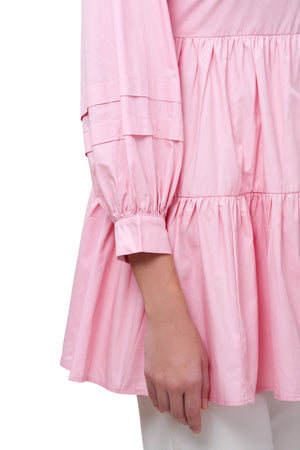 Anesly Tiered Blouse - Pink