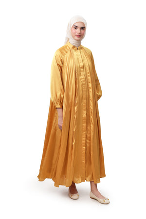 Ayumi Pleated Dress - Gold