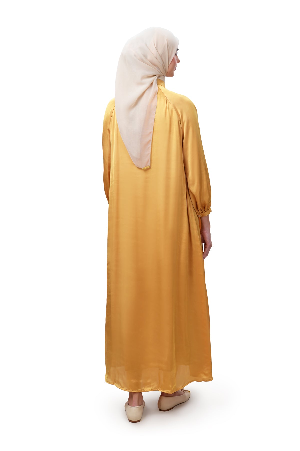 Ayumi Pleated Dress - Gold - Nada Puspita Ayumi Pleated Dress - Gold - Nada Puspita