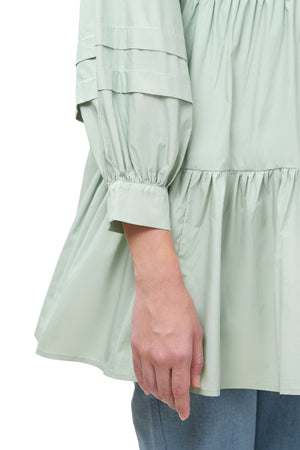 Anesly Tiered Blouse - Mint Green
