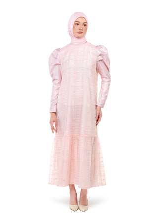 Sweet Eid Lace Dress - Pink