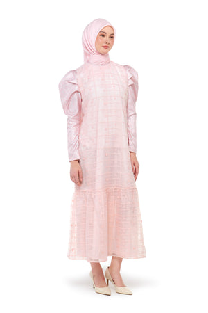 Sweet Eid Lace Dress - Pink