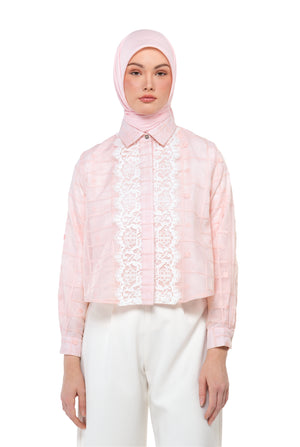 Sweet Eid Crop Shirt - Pink