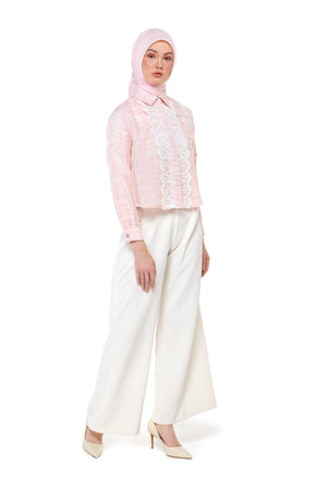 Sweet Eid Crop Shirt - Pink