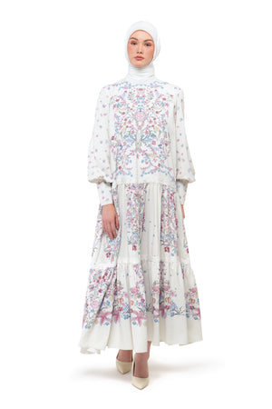 Sweet Eid Tiered Dress - Ivory