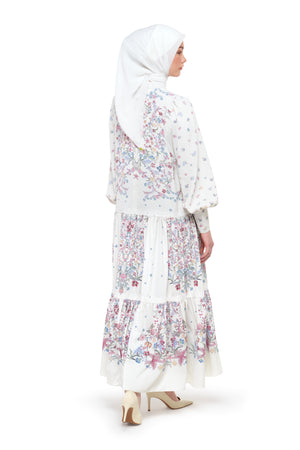 Sweet Eid Tiered Dress - Ivory