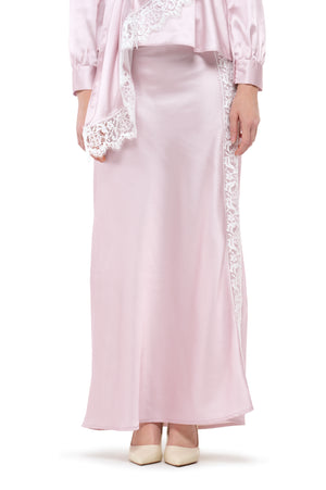 Sweet Eid Lace Skirt - Pink