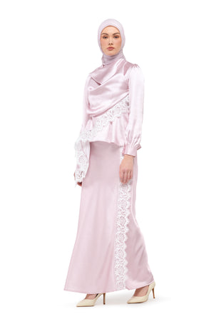 Sweet Eid Lace Skirt - Pink