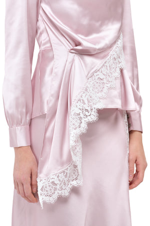 Sweet Eid Lace Blouse - Pink