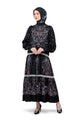 Sweet Eid Tiered Dress - Black