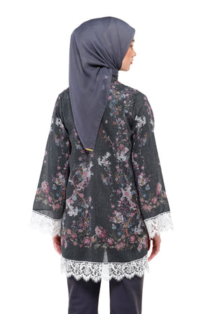 Sweet Eid Lace Outer - Charcoal