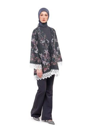 Sweet Eid Lace Outer - Charcoal