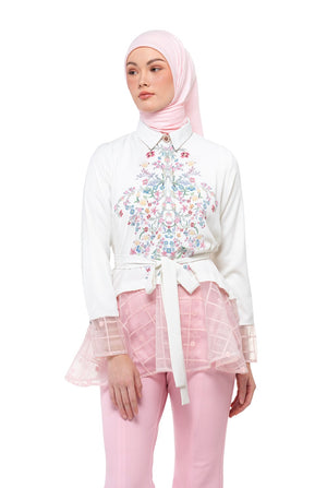 Sweet Eid Flare Shirt - Ivory