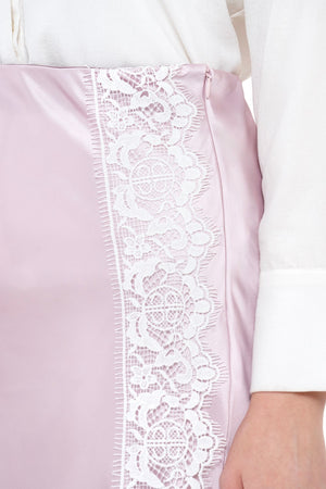 Sweet Eid Lace Skirt - Pink