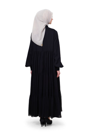 Adara Tiered Dress - Black