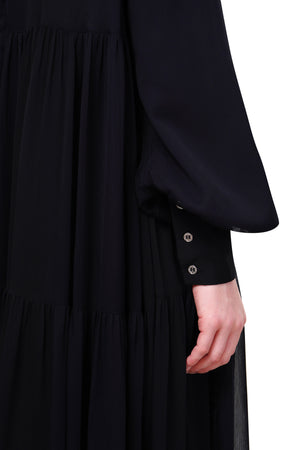 Adara Tiered Dress - Black