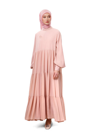 Adara Tiered Dress - Nude