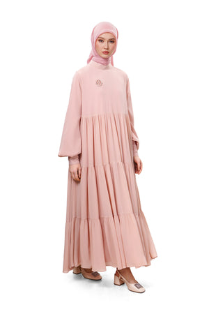 Adara Tiered Dress - Nude