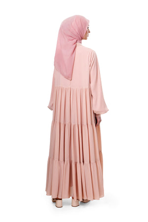 Adara Tiered Dress - Nude