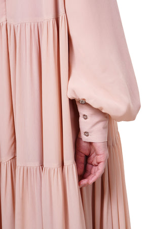 Adara Tiered Dress - Nude