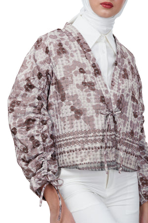 Autumn Grace Drawstring Outer - Pink