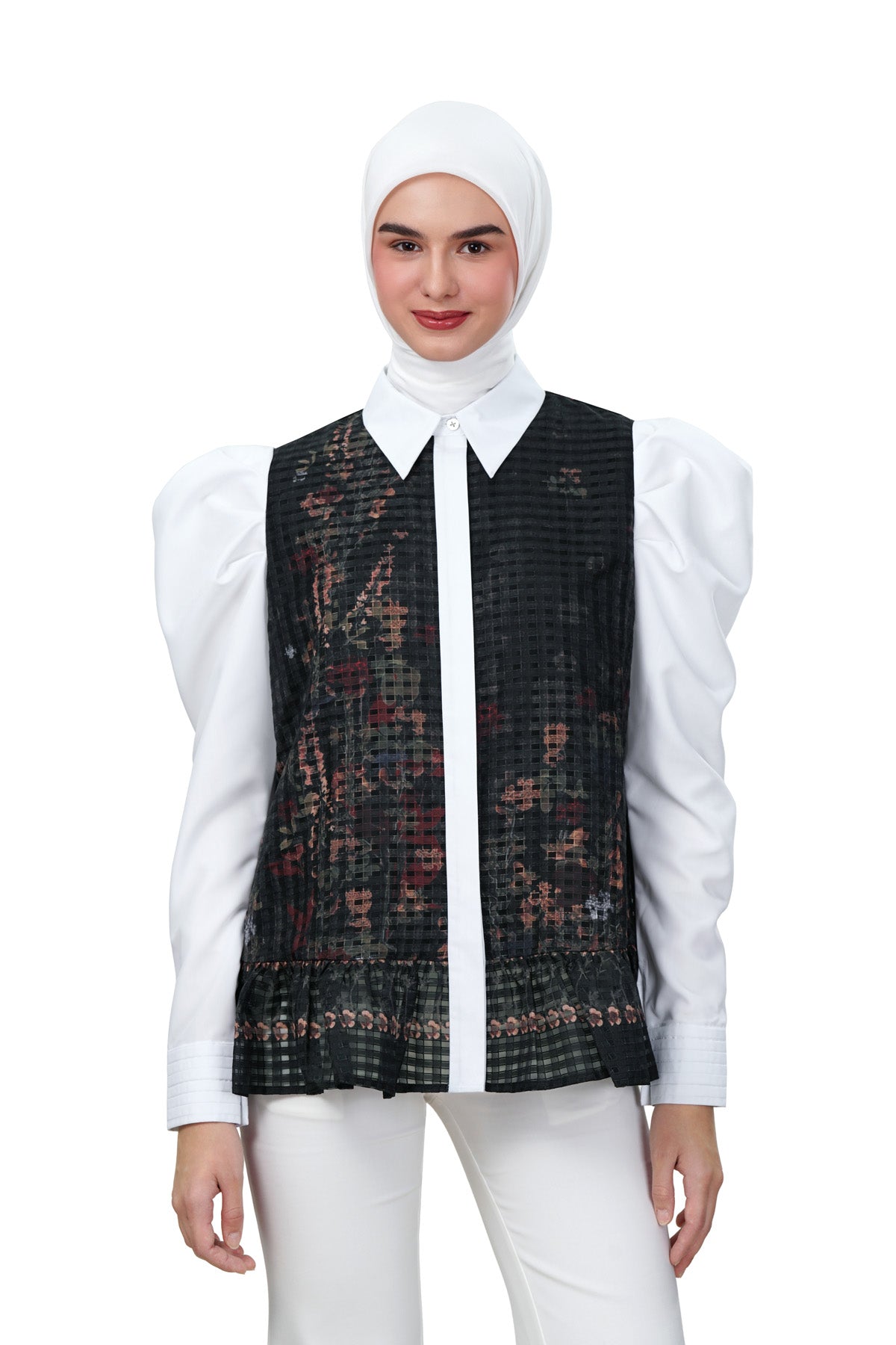 Autumn Grace Puffy Shirt - Black