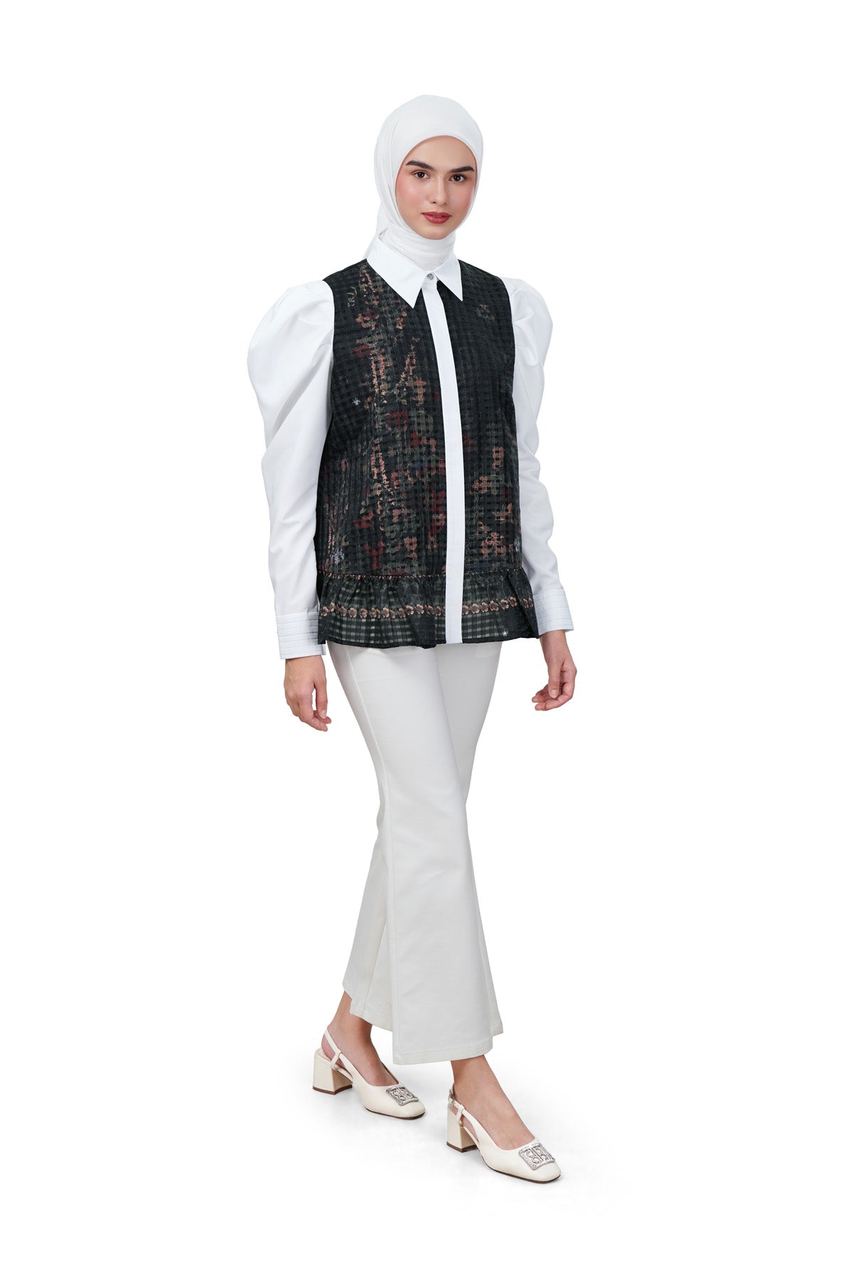 Autumn Grace Puffy Shirt - Black
