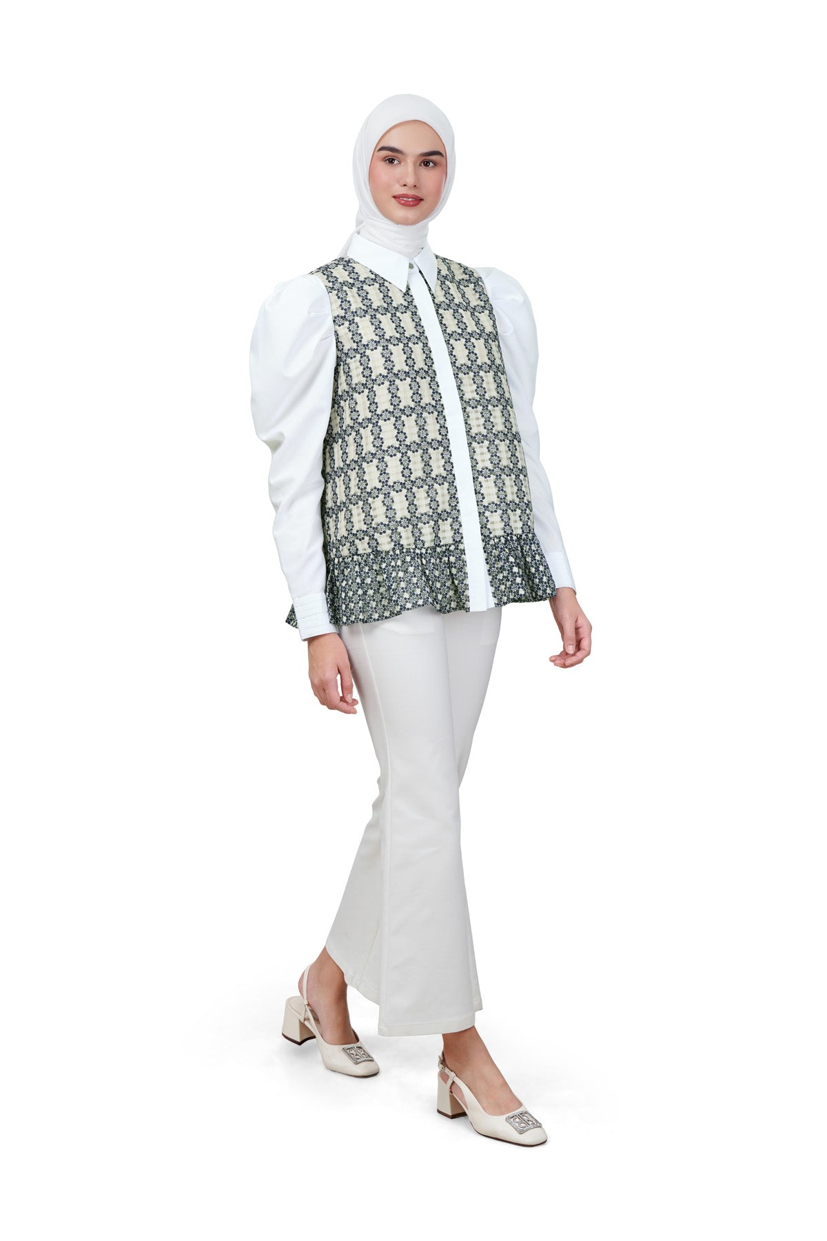 Autumn Grace Puffy Shirt - Navy