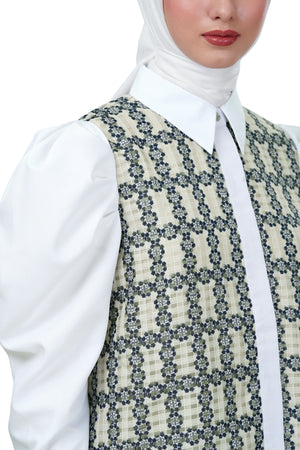 Autumn Grace Puffy Shirt - Navy