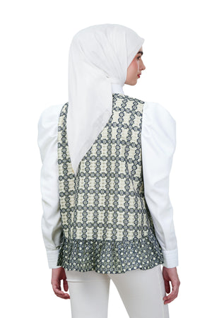 Autumn Grace Puffy Shirt - Navy