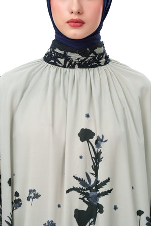 Autumn Grace Godet Dress - Khaki