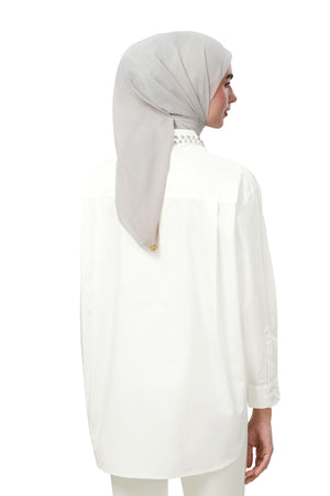 Aysel Beads Shirt - White