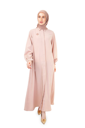 Khansa Shirt Dress - Peach