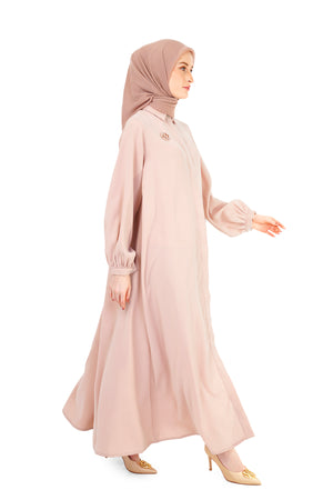 Khansa Shirt Dress - Peach