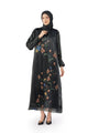 Abu Dhabi Blossom A-Line Dress - Black