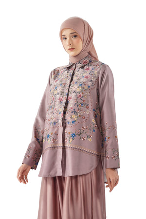 Abu Dhabi Blossom Basic Shirt - Brown