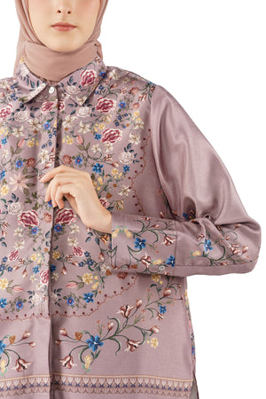 Abu Dhabi Blossom Basic Shirt - Brown