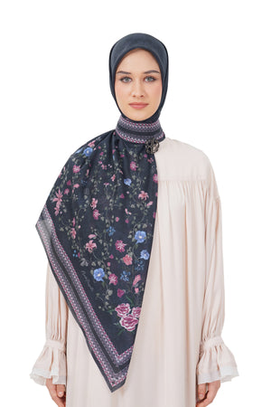 Abu Dhabi Blossom Series Large - Navy